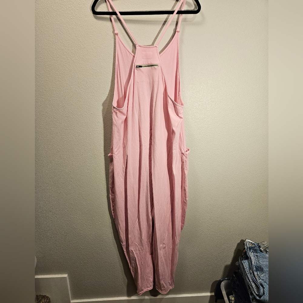 Free People Movement Hot Shot Onsie Romper Jumpsuit Women Size Medium Pink - Picture 6 of 6